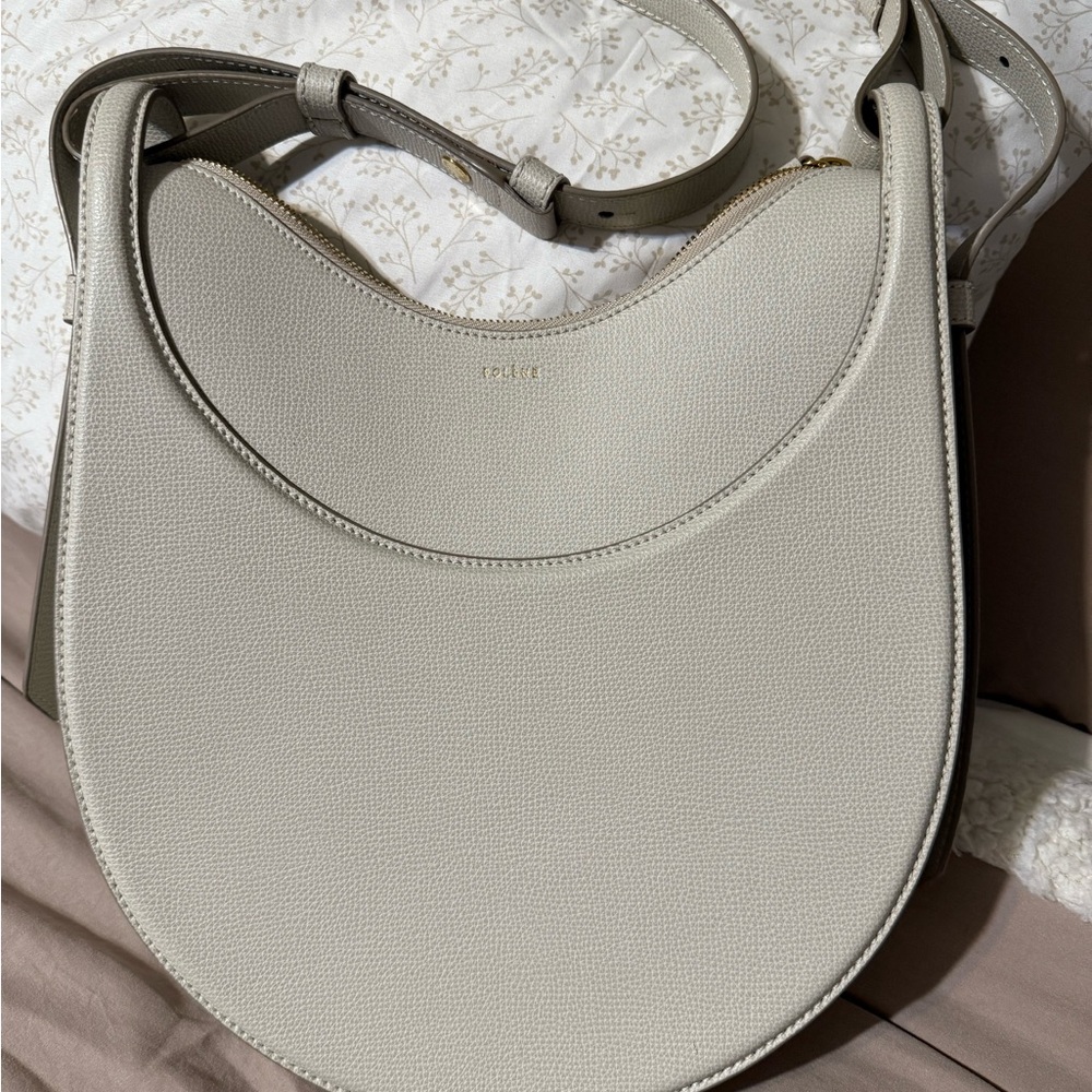 Polene Gray Leather Women's Bag